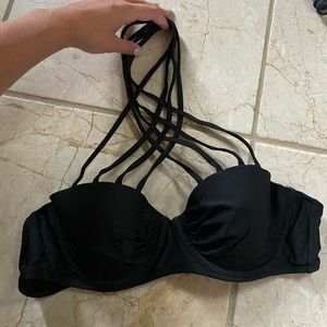 Cross neck halter bikini top 34D